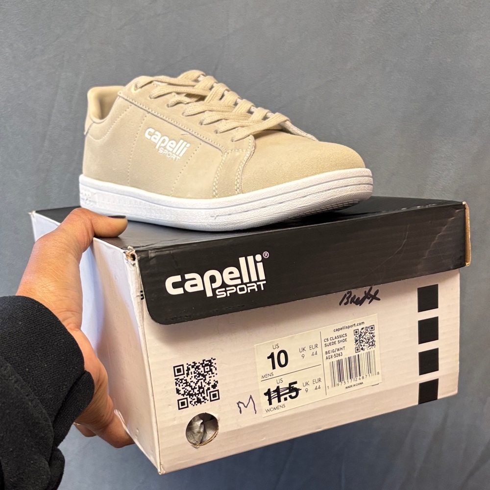 Capelli Sport Beige Suede Sneakers Men’s 10 Casual Classic Streetwear Comfy